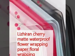 Lizhiran cherry matte αδιάβροχο χαρτί περιτύλιξης λουλουδιών λουλουδιών διάφανο κορεατικό χαρτί περιτύλιξης λουλουδιών