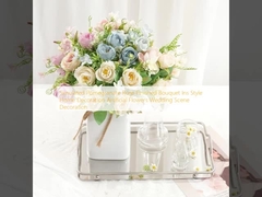 Τελειωμένο μπουκέτο στυλ σπιτικής διακόσμησης τεχνητά λουλούδια