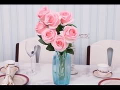 Συμμοράς τριαντάφυλλου, μεταξωτό λουλούδι, πλαστικό λουλούδι, ψεύτικο λουλούδι, διακόσμηση μονοκλαδίου σαλονιού