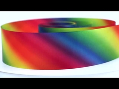 Μεισίντα ταινία θερμικής μεταφοράς εκτύπωσης νήματος ζώνης κλίσης χρώματος ουράνιου τόξου ταινία προσαρμοσμένη πολυεστέρα