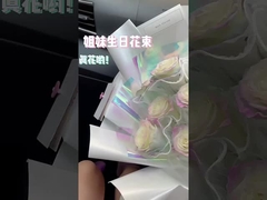 Χονδρικές πωλήσεις υδατοστεγούς ταινίας ουράνιου τόξου, διαφανούς χαρτιού γυαλιού, χαρτιού λουλουδιών, χαρτιού λέιζερ, λουλουδιού