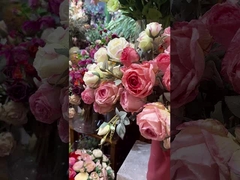 Ψεύτικο τραπέζι με λουλούδια, μπουκέτο διακόσμησης τραπεζιού, υψηλής ποιότητας αίσθημα, καμένο.