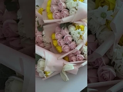 18 τριαντάφυλλα σαπουνό λουλούδια κουτί δώρο, σαπουνό λουλούδια μπουκέτο, Ημέρα του Αγίου Βαλεντίνου, Χριστουγεννιάτικο δώρο, γενέθλια μικρό p