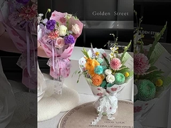 Φεστιβάλ λουλουδιών Φύλλα υφή Λουλούδια χαρτί συσκευασίας