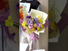 Χαρτί περιτυλίγματος λουλουδιών ματ Phalaenopsis για την Ημέρα της Μητέρας, τυπωμένο αδιάβροχο χαρτί περιτυλίγματος μπουκέτου, wa