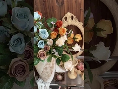 Τριαντάφυλλα προσομοίωσης λουλουδιών, καταρράκτης τριαντάφυλλων Dora 6 κεφαλών, διακόσμηση ψεύτικων λουλουδιών, χονδρική νυφικής ανθοδέσμης