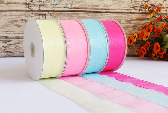 Καλή τιμή. 4CM νήματα χιονιού με κορδέλα διαφανές μαργαριταρένιο νήμα με κορδέλα γάμου χονδρική πώληση λουλουδιών με κορδέλα σε απευθείας σύνδεση