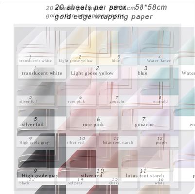 Αγορά Κωρεατικό στυλ ημιδιαφανές χαρτί περιτύλιξης ροζ 58*58cm 20 φύλλα ανά πακέτο διαδικτυακή κατασκευή