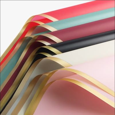 Καλή τιμή. Χρυσό χάρτη περιτύλιξης λουλουδιών αδιάβροχο λουλούδι μπουκέτο περιτύλιξης χαρτί Κορεάτης Matt Flim σε απευθείας σύνδεση