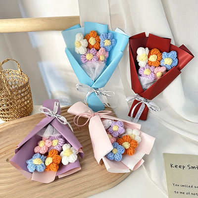 Αγορά Ημέρα του Αγίου Βαλεντίνου ευχάριστο μίνι μπουκέτο με λουλούδια από μαλλί σε διάφορα χρώματα διαδικτυακή κατασκευή