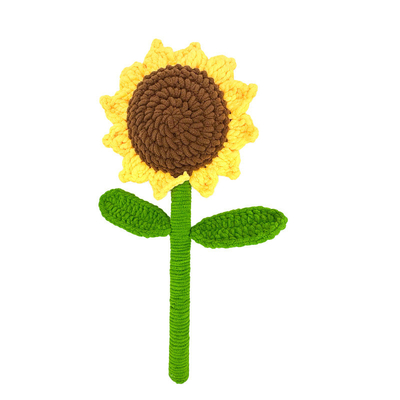 Αγορά Γίγαντα ηλιόσπορο και τριαντάφυλλο Champion Bouquet Κίτρινο και καφέ βαμβάκι Δημιουργικό χειροποίητο πλεκτό δώρο για την Ημέρα του Αγίου Βαλεντίνου διαδικτυακή κατασκευή