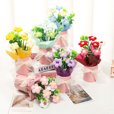 Αγορά Λουλούδια ποικιλία πλεκτό ηλιόσπορο Puff Hug Bucket τέλεια για την Ημέρα της Γυναίκας και την γιορτή της Ημέρας της Μητέρας διαδικτυακή κατασκευή