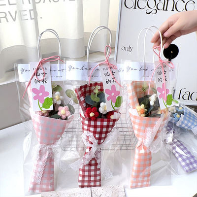 Αγορά Μπουκέτο Παστέλ για την Ημέρα της Μητέρας - Χειροποίητα πλεκτά λουλούδια με πλεξούδι διαδικτυακή κατασκευή