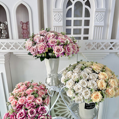 Αγορά Χρυσοκοκκινημένη καρδιά γωνία τριαντάφυλλο τεχνητό λουλούδι γαμήλιο φεστιβάλ σκηνή διακόσμηση διαδικτυακή κατασκευή