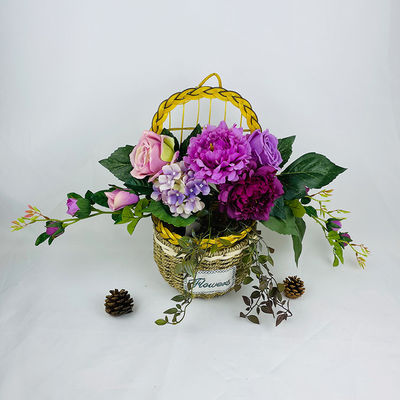 Αγορά Η νέα μίμηση του κατασκευαστή του ευρωπαϊκού τύπου συνδυασμός πεώνιας μπουκέτο υφάσματος ορτάντζης για τον γάμο στο σπίτι, σχήμα κέρατος διακόσμηση λουλουδιών και τοίχο κρέμα διαδικτυακή κατασκευή