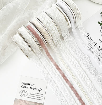 Αγορά Πλενόμενη δαντέλα ζακάρ πλάτους 1,6cm για χειροποίητη διακόσμηση μαλλιών DIY, ανθοδέσμη, δεμένο κέικ, κορδέλα δώρου διαδικτυακή κατασκευή