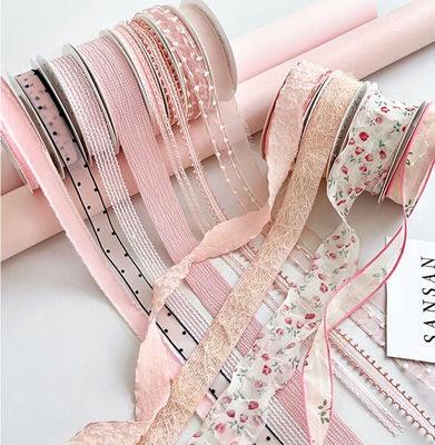 Αγορά Rizhao Honey Series Ribbon Flower Bouquet Decoration Float χειροποίητο λουλούδι DIY συσκευασία δώρων ιμάντες Πολυέστερο υλικό χρώμα διαδικτυακή κατασκευή