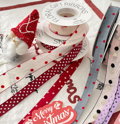 Καλή τιμή. DIY Packaging Essentials Λευκή Polka Dot Ribbon Ανθρώπινη κατασκευή Bow Tie και Φλωρική Διαχείριση σε απευθείας σύνδεση