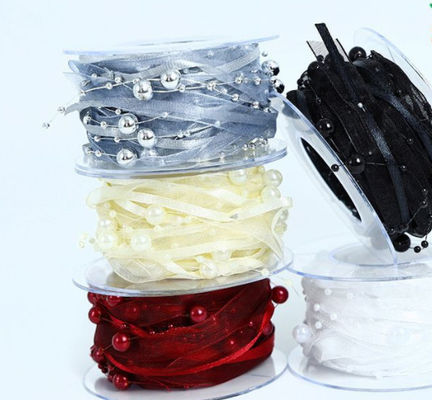 Αγορά Μαργαριταρίνη αγάπη νήμα Μαργαριταρίνη αλυσίδα κορδέλα λουλούδια υλικό συσκευασίας χάντρες εξαρτήματα μαλλιών δώρο DIY κορδέλα 1cm / 5m χρώμα ταχύτητα διαδικτυακή κατασκευή