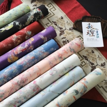 Αγορά 57*57cm Dunhuang Series Texture DIY Floral Flower Wrapping Paper για μοναδική συσκευασία δώρων online manufacture