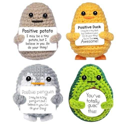 Αγορά CXHP χειροποίητο βαμβάκι crochet θετικό πατάτα Plush 10 × 8 × 5cm, ανακούφιση από το άγχος δώρο παιχνίδι διαδικτυακή κατασκευή
