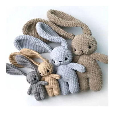 Αγορά 11-30cm Plush Bunny Amigurumi, PP Cotton Crochet Toy για δώρα μωρών και Χριστουγέννων διαδικτυακή κατασκευή