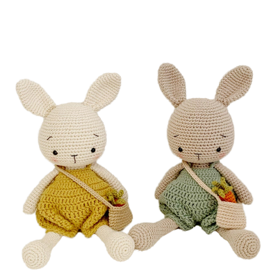 Αγορά Χονδρικά χειροποίητα πλεκτά Amigurumi Crochet Plush Κούκλες ζώων Βαμβακερά γεμισμένα λαγουδάκια Παιδικά παιχνίδια για ύπνο διαδικτυακή κατασκευή