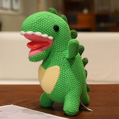 Αγορά OEM ODM Custom Knit Toys Wholesale Amigurumi Teddy Bear Dinosaur Plush Doll Baby Crochet Γεμισμένα παιχνίδια ζώων διαδικτυακή κατασκευή