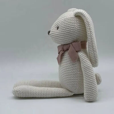 Αγορά Γλυκό Crochet 100% Οργανικό Λευκό Κουνέλι Παιχνίδι Γεμισμένο Πλούσιο Κουνέλι με PP Βαμβακερό Πλήρωμα διαδικτυακή κατασκευή