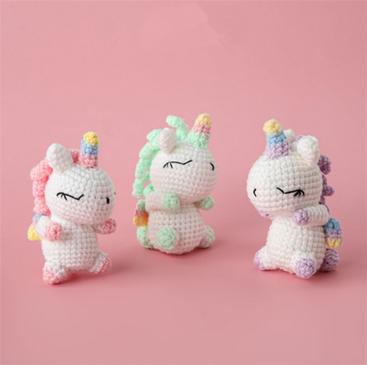 Αγορά Νέα Amigurumi Χειροποίητα Λούτρινα Παιχνίδια Δώρο κούκλα με βελονάκι Γεμιστό Ζώο Μονόκερος για Αγόρια Κορίτσια διαδικτυακή κατασκευή