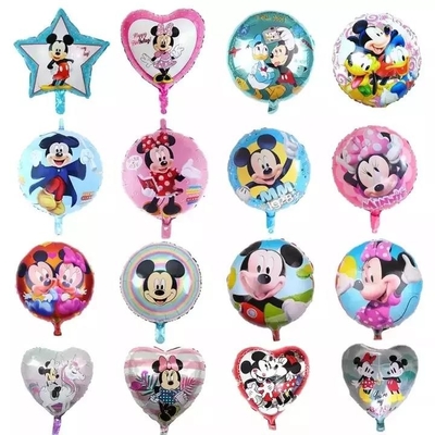 Καλή τιμή. Χαρακτήρας κινουμένων σχεδίων Round Star Heart Minnie Mickey Kids Φουσκωτό Αλουμινόχαρτο Μπαλόνι 18 ιντσών σε απευθείας σύνδεση