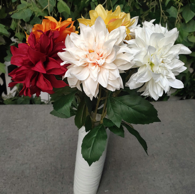 Καλή τιμή. European Style 3 Heads Dahlia Artificial Flower for Home Party Wedding Silk Flower σε απευθείας σύνδεση