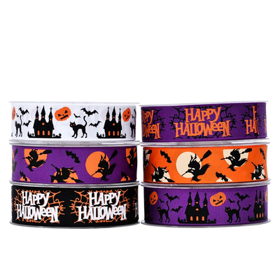 Καλή τιμή. Τυπωμένη κορδέλα για το Halloween με λογότυπο σε απευθείας σύνδεση