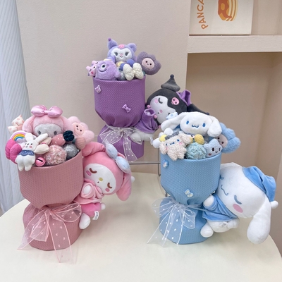 Καλή τιμή. Κινούμενα σχέδια Kuromi Doll Bouquet δημιουργικό δώρο δώρο γενεθλίων δώρο μπουκέτο για την κοπέλα αποφοίτηση εποχή δώρο του Αγίου Βαλεντίνου σε απευθείας σύνδεση