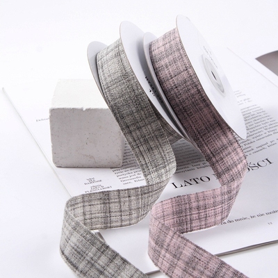 Καλή τιμή. Hair accessories DIY bow mixed color flax cotton plaid ribbon woven clothing shoes and hats accessories bouquet accessories straps σε απευθείας σύνδεση