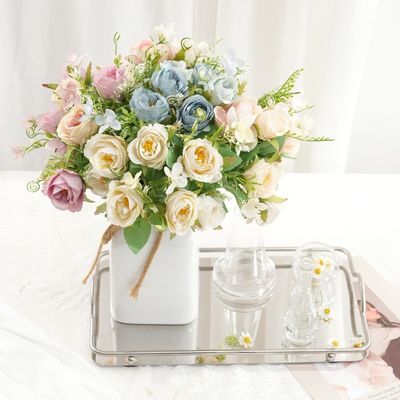 Καλή τιμή. Τελειωμένο μπουκέτο στυλ σπιτικής διακόσμησης τεχνητά λουλούδια σε απευθείας σύνδεση