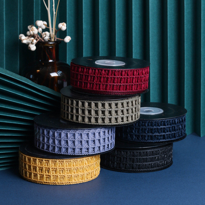 Καλή τιμή. New Japanese and Korean hollowed out ribbon with grid woven ribbon bow hair accessories bouquet packaging woven ribbon shoelaces clothing gift box ribbon σε απευθείας σύνδεση
