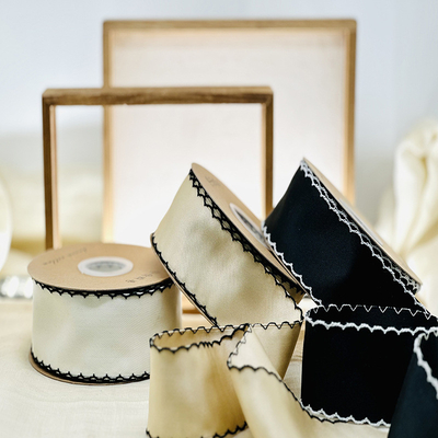 Καλή τιμή. Korean matte small fragrance woven ribbon 5cm birthday ribbon Christmas handmade DIY bow Semi finished ribbon σε απευθείας σύνδεση