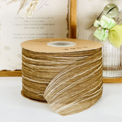 Καλή τιμή. 7cm/100m Customized Woven Belt in Korean Style with Two-Color Flash Vertical Wrinkled Snow Gauze Design σε απευθείας σύνδεση