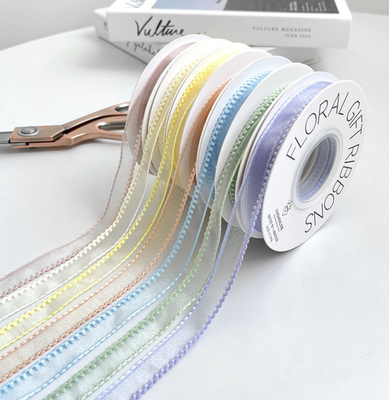 Καλή τιμή. Κορεάτικο κύμα Edge Snow Silk Ribbon Floral Packaging DIY υλικό Bouquet Binding Flowers Προηγμένη διακοσμητική λωρίδα σε απευθείας σύνδεση