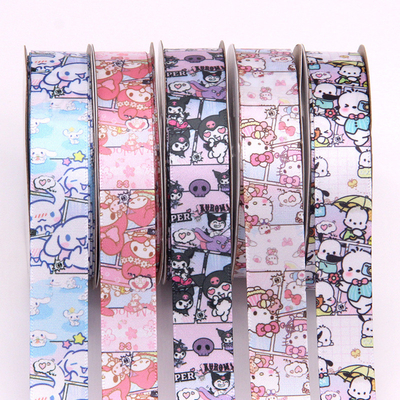 Ροζ Sanrio καρτούν χαριτωμένο σχέδιο κορδέλα DIY χειροποίητη κορδέλα φοιτητής δώρο κουτί δώρο συσκευασία κορδέλα