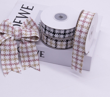 Καλή τιμή. Περιβαλλοντικώς φιλική 4cm Waffle Woolen Woven Belt DIY Μικρό αρωματικό στυλ Qianniao Grid Hair Accessory Bow Woven Belt σε απευθείας σύνδεση