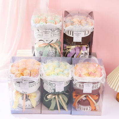 Καλή τιμή. Ρομαντικό μπουκέτο λουλουδιών από σαπούνι με άρωμα τριαντάφυλλου, Γιορτή Qixi, Ημέρα του Αγίου Βαλεντίνου, δώρο γενεθλίων, διασυνοριακό μπουκέτο λουλουδιών από σαπούνι για την Ημέρα της Γυναίκας σε απευθείας σύνδεση