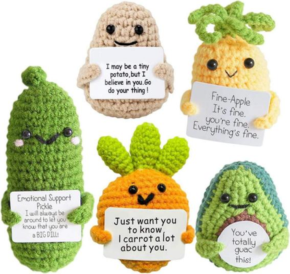 Καλή τιμή. Positive Crochet Cotton Doll DIY Emotional Support Toy, Yarn σε απευθείας σύνδεση