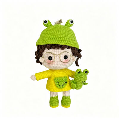 Καλή τιμή. Customize Crochet Handmade Mini Doll Beautiful Baby Gift Stuffed Toy Crochet Baby Doll Keychain for Girls and Boys σε απευθείας σύνδεση