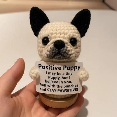 Καλή τιμή. Handmade Positive Crochet Puppy Soft Plush Anime Keychain Doll with Cotton Filling Weighted for Home Baby or Birthday Gift σε απευθείας σύνδεση