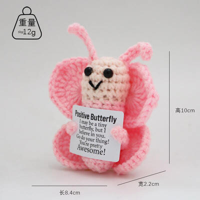 Καλή τιμή. Θετική πεταλούδα crochet γλυκιά δημιουργική αστεία κούκλα παιχνίδι πλέξιμο γενέθλια δώρα για τα Χριστούγεννα διακόσμηση κοσμήματα πάρτι σε απευθείας σύνδεση