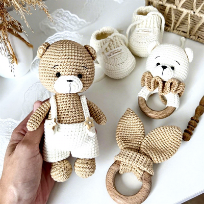 Καλή τιμή. Νέο Amigurumi Παιδικό δώρο Ευχαριστιών Σετ Super Soft Plush PP Βαμβάκι Γεμισμένο Crochet Γλυκό υλικό μαλλί αρκούδας σε απευθείας σύνδεση